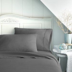 ienjoyhome Size Queen gray 4 piece sheet set